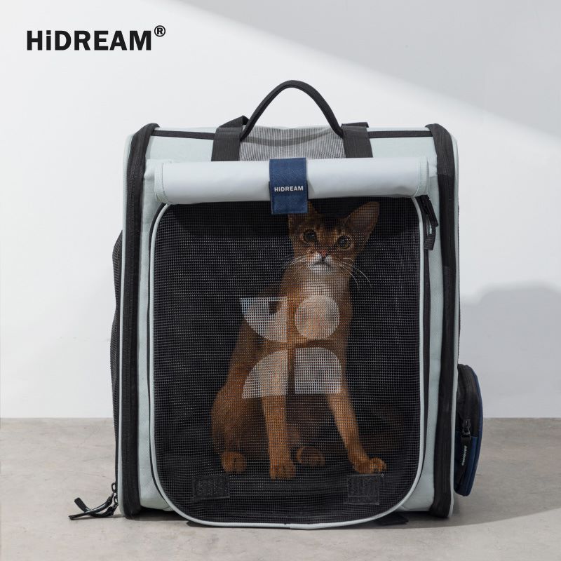 HiDREAM 宠物外出大容量可扩展双肩背包 火山灰