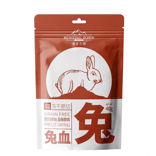 猎食小镇 犬猫通用冻干兔血40g