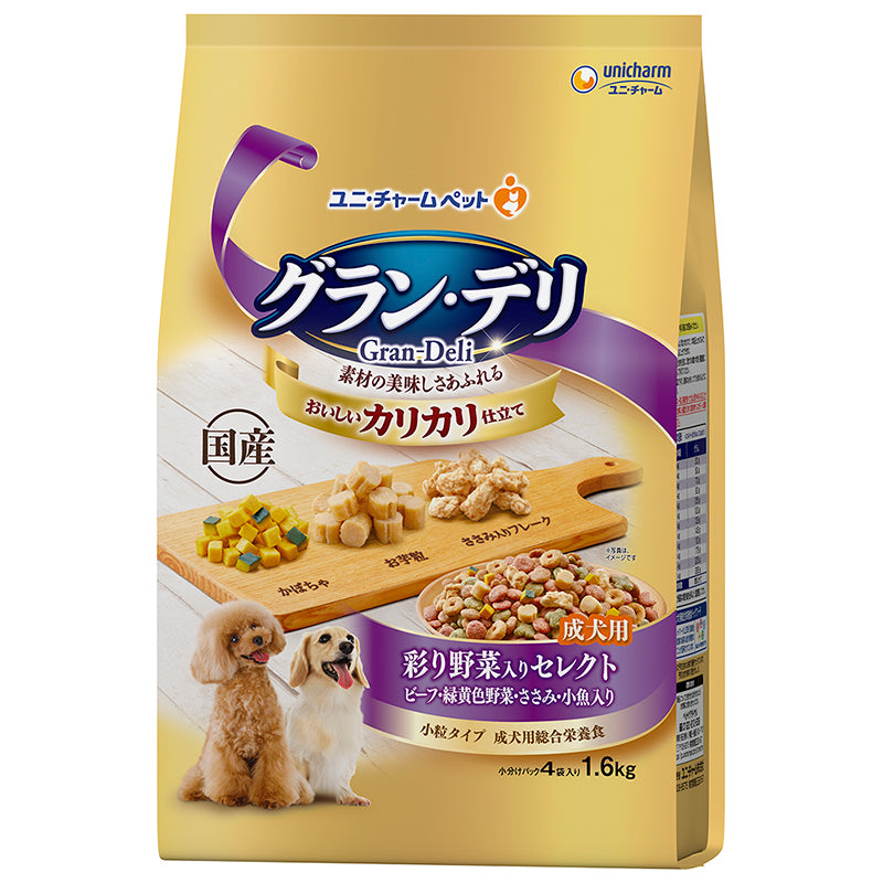 日本尤佳妮 犬用鸡肉奶酪彩色蔬菜主粮 1.6kg