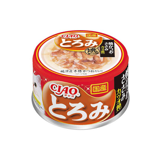 日本CIAO 猫咪厚切系列罐头烧津鸡肉鲣鱼 85g