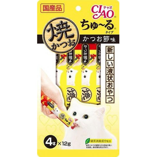 日本CIAO 猫咪烧烤系列鲣鱼泥 4入