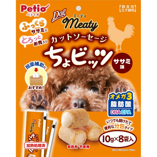 日本Petio 犬用鸡肉肉切香肠酱酱粒 10gX8入