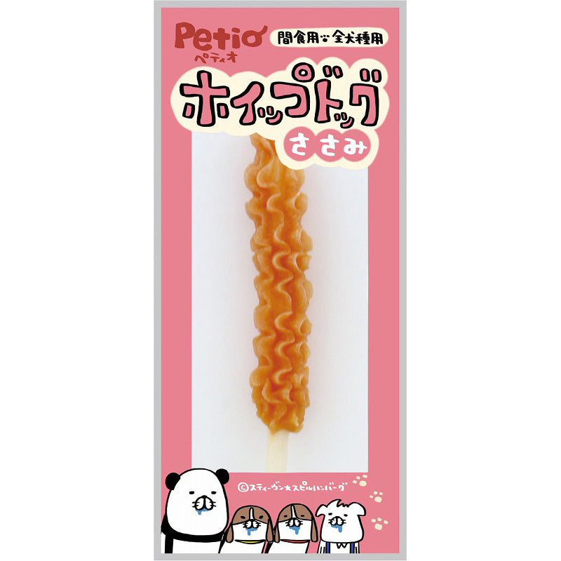 日本Petio 犬用鸡肉牛皮磨牙搅打棒 3入 粉