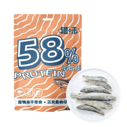 猎味 犬猫通用0添加三文鱼幼仔小鱼干 40g