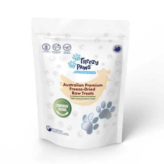 澳洲Freezy Paws 犬猫通用纯天然无添加磨牙鸡脖 100g